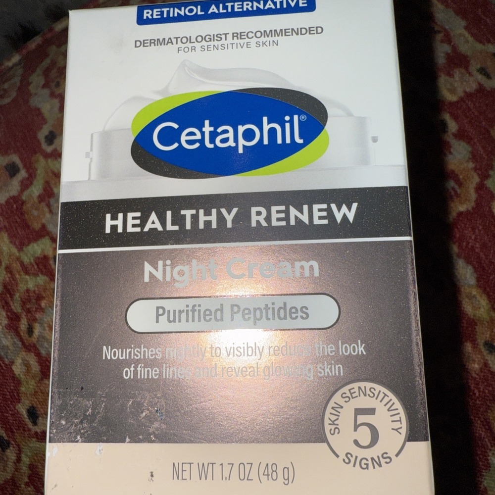 Cetaphil Healthy Renew Night Cream Moisturizer Anti-Aging  1.7‎ oz Peptides NIB